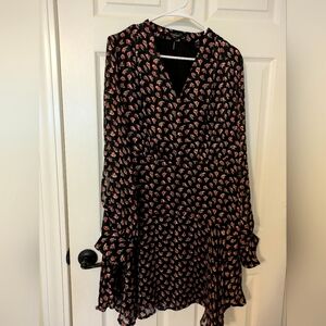 Scotch & Soda Black Mini Dress with Sleeves